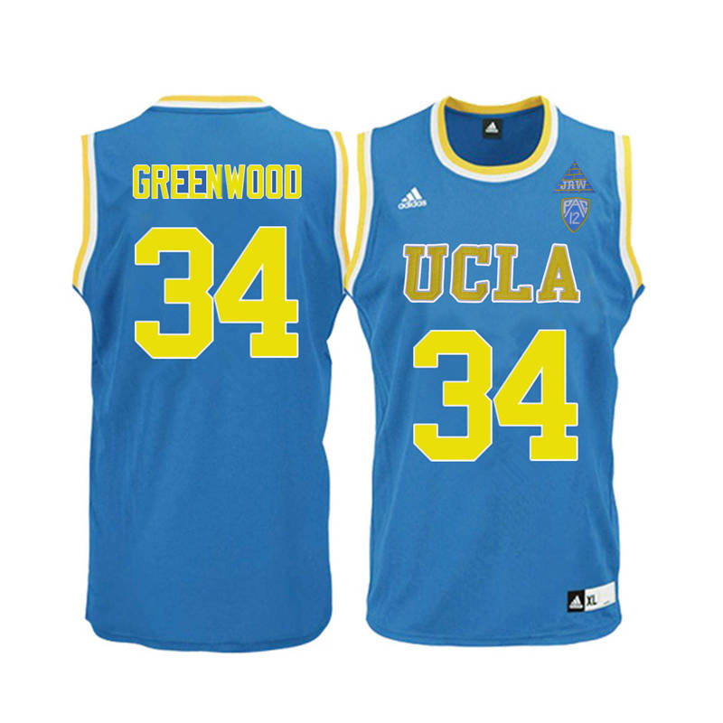 Men UCLA Bruins #34 David Greenwood College Basketball Jerseys-Blue - Click Image to Close
